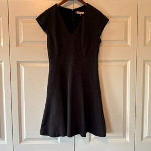 Rebecca Taylor Waffle Textured Black Dress Size 8